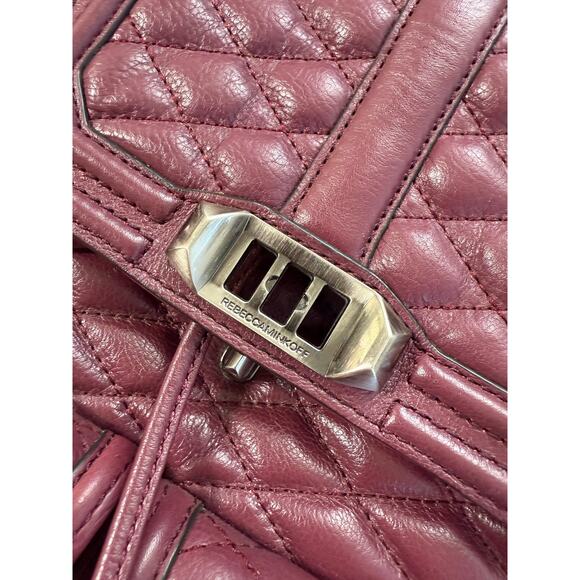Rebecca Minkoff plum purple quilted leather backpack - Picture 3 of 8